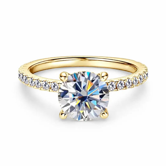 Aurélia Round Moissanite Engagement Ring