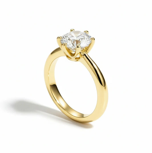 Women's Gold Ring with Zirconia Eternity