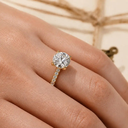 moissanite engagement ring
